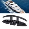 5in Boat Folding Cleat Heavy Duty Black Stainless Steel Marine Dock Cleat for Yachts Speedboats Fish