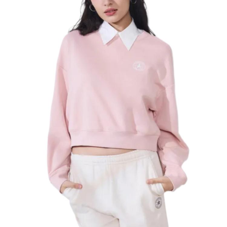 Converse Sweatshirts Women's Pink Crew Neck Moderate WCH723-ACQ