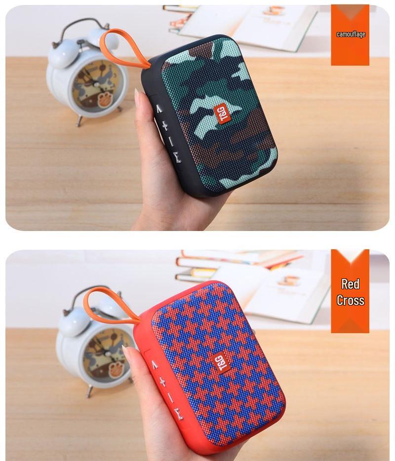 TG506 Portable Bluetooth Speaker with Heavy Bass, Subwoofer, Card Slot, USB Flash Drive, Radio, and Outdoor Charging Capability.