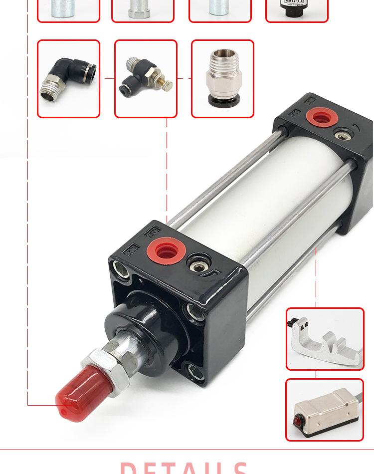 Yadeke SC80*100 Cylinder: Aluminum Alloy Piston, Thickened End Cover