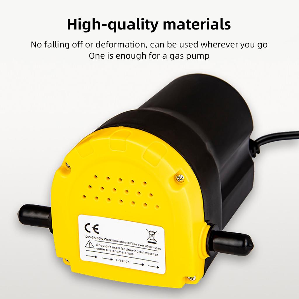 Portable Oil Extractor Pump 12V 60W Electric Oil Transfer Pump Automotive Oil Change Pump with 2 Hoses for Cars