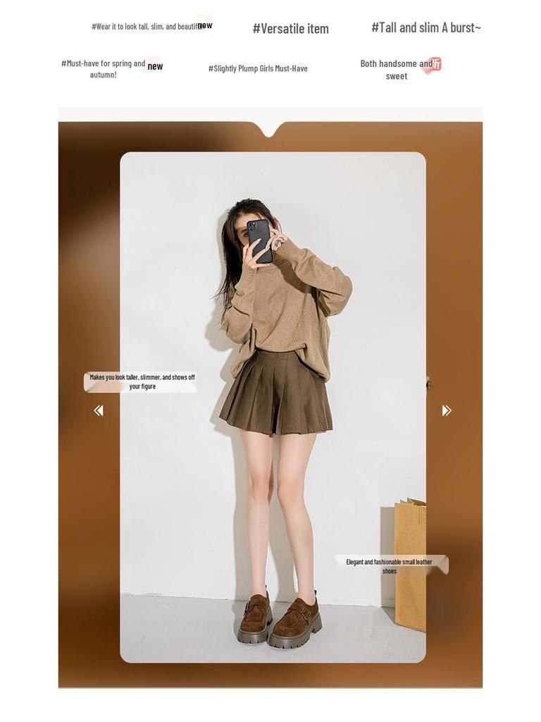 2025 Spring Women's Thick-Soled Suede Retro Loafers - Slip-on British Style