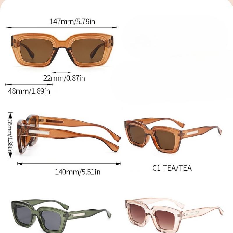 Retro Square Sunglasses, Unisex Fashionable And Versatile Square Sunglasses