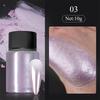 1Bottle White Chrome Pearl Nail Powder Shine Glitter Shell Auroras Nail Dust Mirror Effect Pigment Manicure Nail Art Decoration