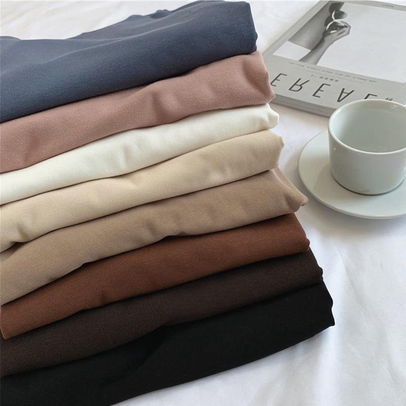 Women's Long Sleeved T-shirt with High Collar Velvet Base