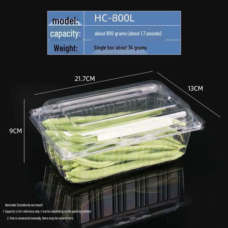 Disposable Round Clear Plastic Food Containers