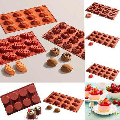 Cake Silicone Baking Pan Mould 8/12 Cavity Nonstick Chocolate Soap Jelly Pudding Muffin Mold DIY Cookie Pastry Mold Baking Tool