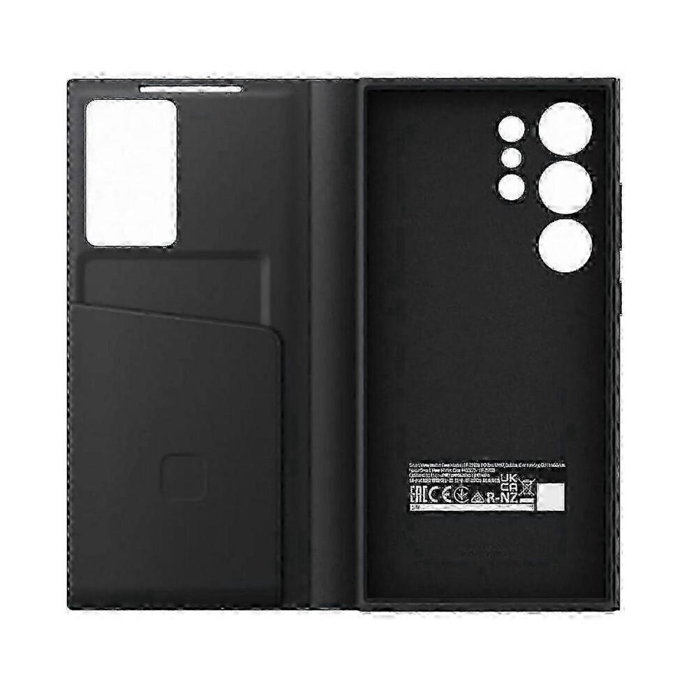 Transparent Wallet-style Phone Case for the Galaxy S23 Ultra (black)