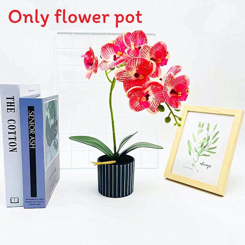 Simulated Potted Phalaenopsis Artificial Flower Desktop Ornament Decoration