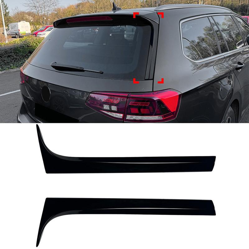 1 pora blizgios juodos ABS automobilio galinio lango šoninio sparno spoileris tinka Volkswagen VW Passat B8 B8.5 universalui 2015-2023
