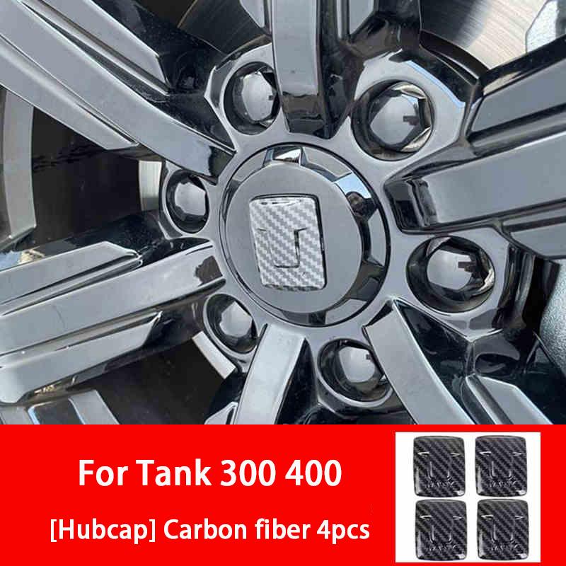 For Tank 300 400 400Hi4-T 2021-2025 Car Badge Front Rear Steering Wheel Wheel Hub Badge Car Central Grid Trim Strip Modification