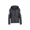 Reflective Stripe Long Sleeve Hooded Jacket Women Outerwear Black IN1576