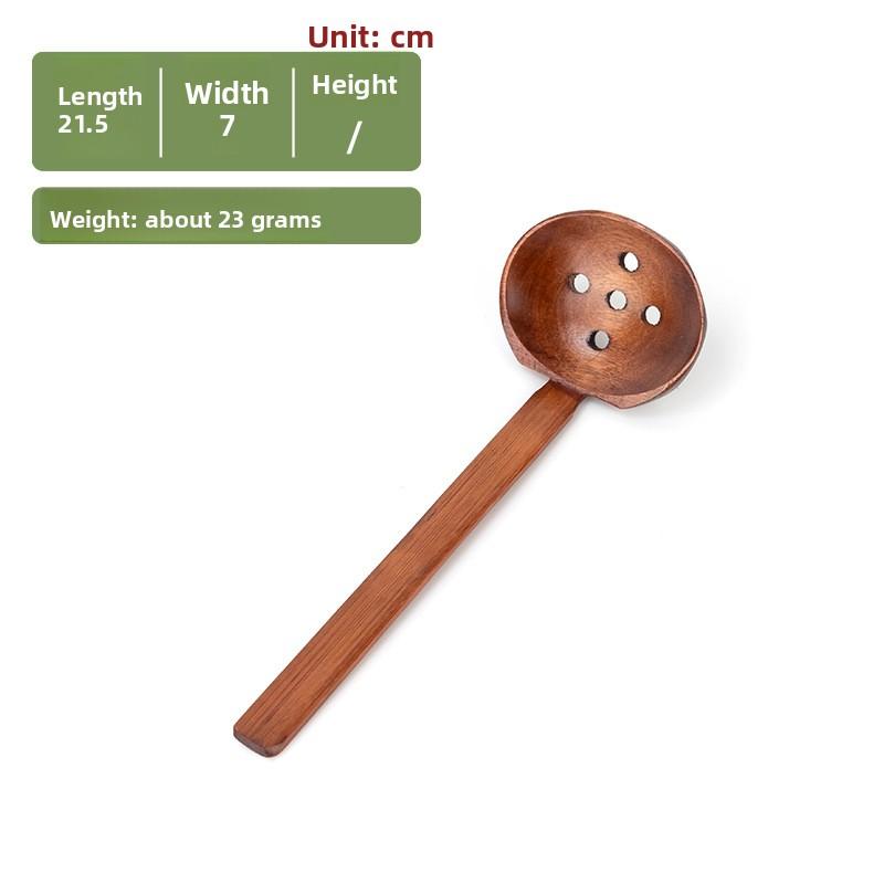 Nanmu Weiqian Spoon Malatang Fishing Spoon Ramen Hot Pot Colander Tableware Japanese Solid Wood Star Anise Tortoise Spoon