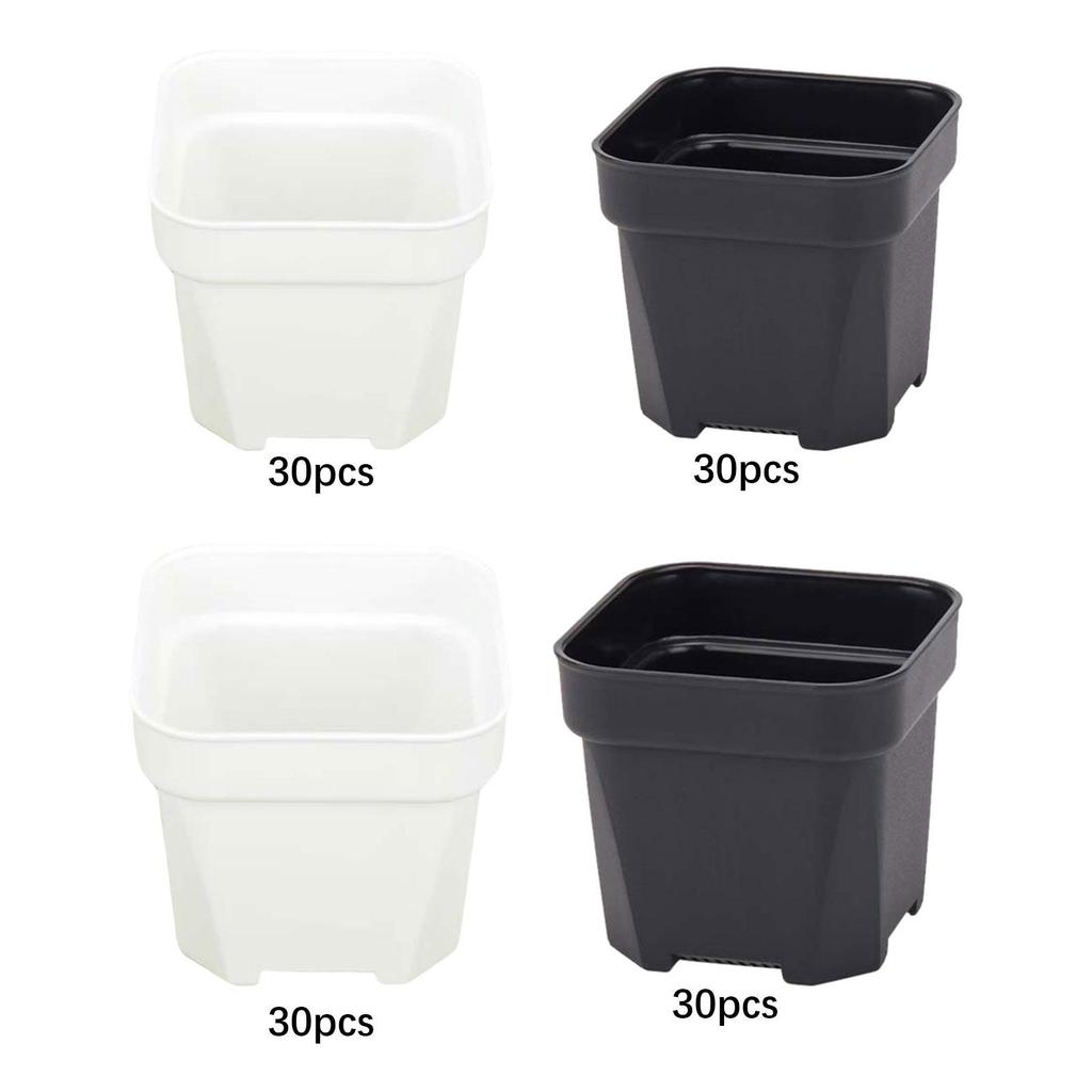 30 Pieces Plant Nursery Pots Planters Flowerpots Portable Bonsai Container Seedling Pot for Indoor Outdoor Home