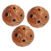 10Pcs Peach Wood Beads Carving for   Bracelet Necklace Crafts Pendants Accessories
