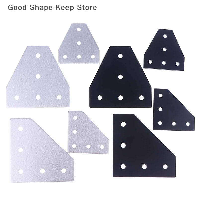 1Pc T/L Type 5 Hole Joint Board Plate Corner Angle Bracket Connection Joint Strip For T-shaped connecting plate Aluminum Profile