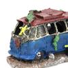 Décoration d'Aquarium Épave de Voiture en Résine Cachette pour Poissons Décoration d'Aquarium pour Animaux Aquatiques