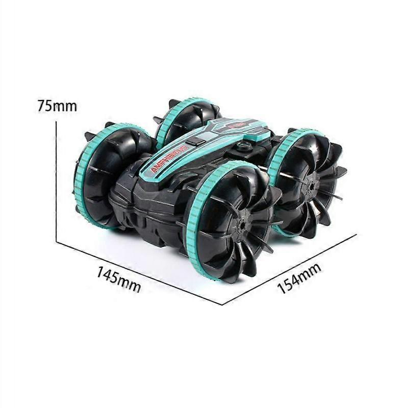 Off-Road Amphibious Remote Control Car(Blue), 2.4GHz Waterproof Radio Control Car, 4WD 360 Rotating RC Car, Toy Vehicle Kids Boy Girl Birthday Gift 3-