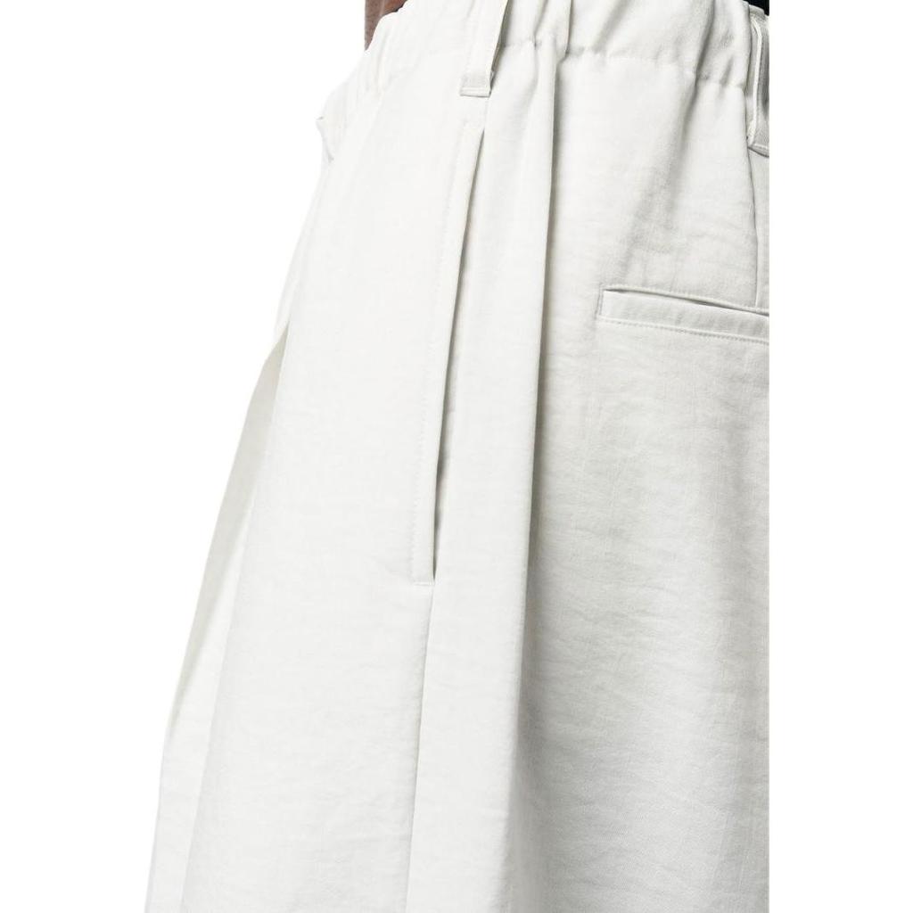 Y-3 Casual Pants Men's White Moderate Harem Pants IA1667