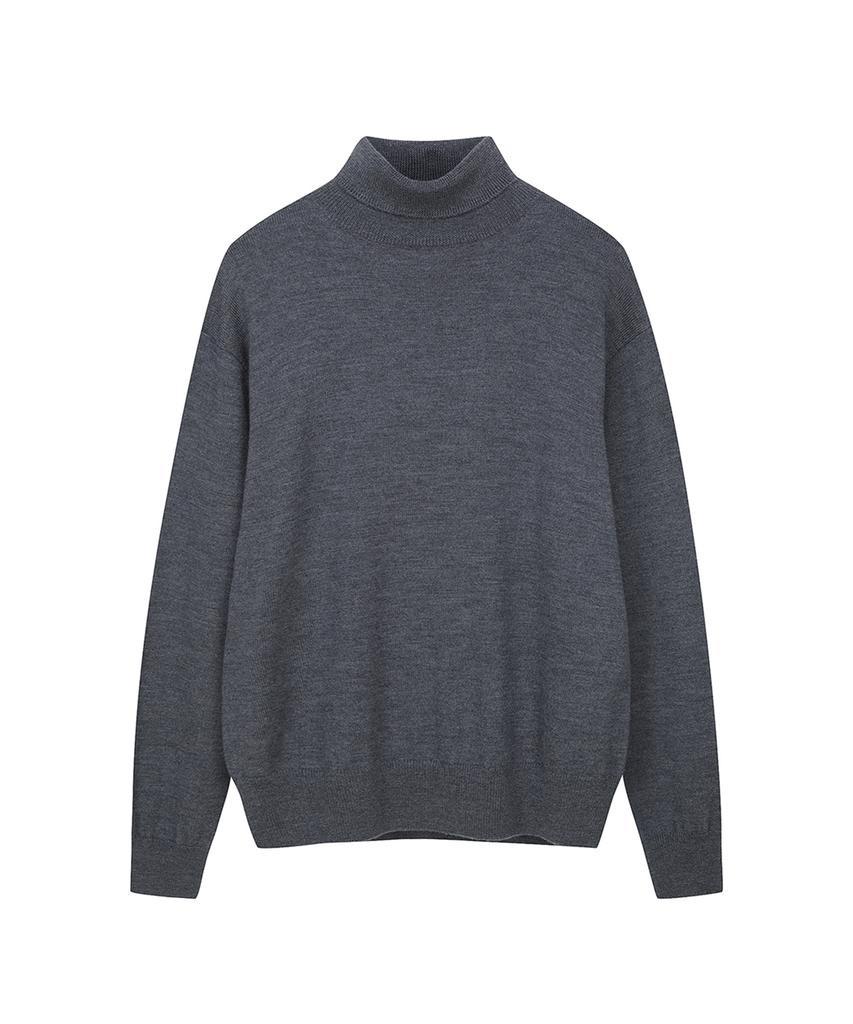 SIECLE Essential Turtleneck Knit (Gray)
