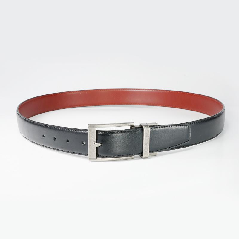 

Ремень мужской с вращающейся пряжкой-штифтом, ремень из коровьей кожи, универсальный, для молодых и среднего возраста, для брюк 130cm