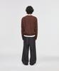 Signature Round Neck Crop Knit Cardigan [Brown]