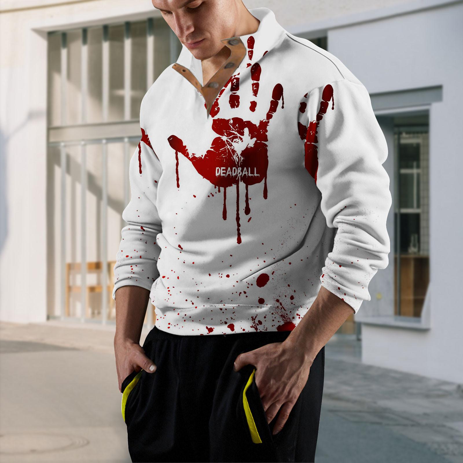 

Мужская толстовка с воротником-стойкой на открытом воздухе, повседневные свитера, топы XL белый