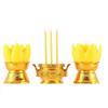 1 Set Led Lotus Simulation Candle Holder Electronic Luminous Candlestick Lamp Holder Electronic Lotus Candle Holder