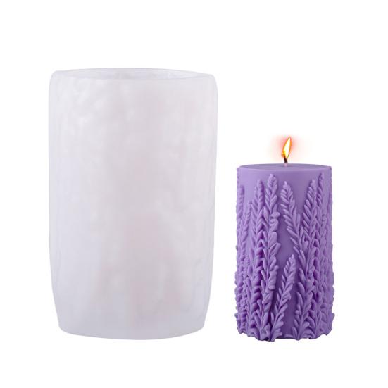 Flower Cylinder Candle Molds Sunflower/Lavender/Lily Flower Pillar Candle Mold 3D Silicone Resin Casting Mold for Soap
