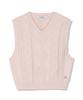 Cgp (Women) Heart Crochet Knit Vest_Light Pink