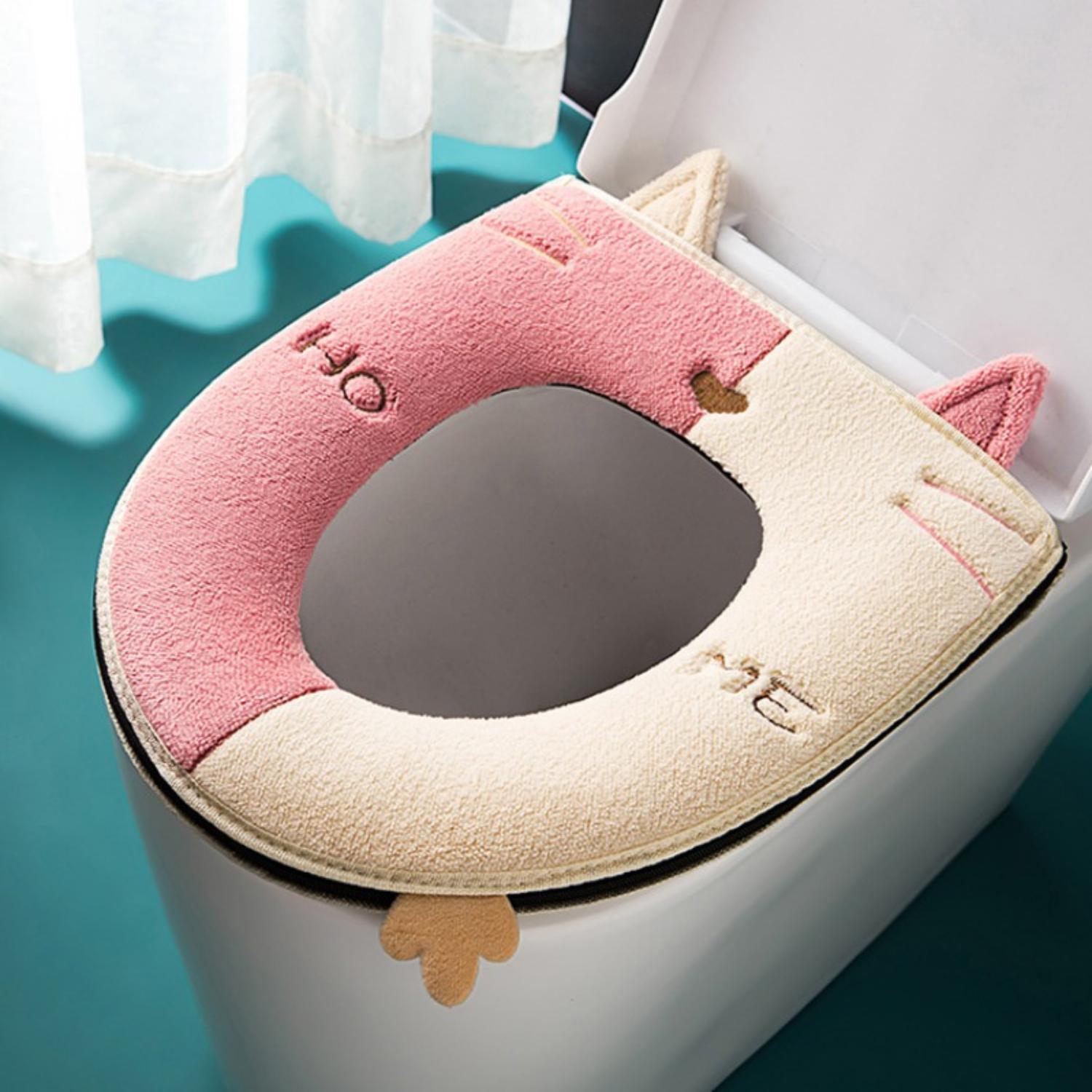 

Thickened And Warm Toilet Seat Cushion, Household Toilet Seat Cover, Plush Toilet Seat Cover, Universal Warm Toilet Seat Cushion