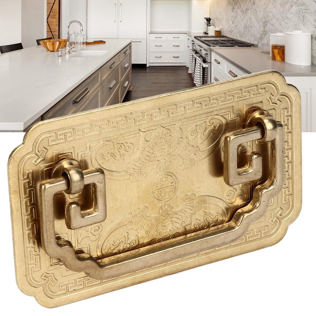 Antiker Schubladengriff Viereckiger Fledermausgriff Antiker Chinesischer Retro Schubladengriffe mit 2 Schrauben für Schranktüren