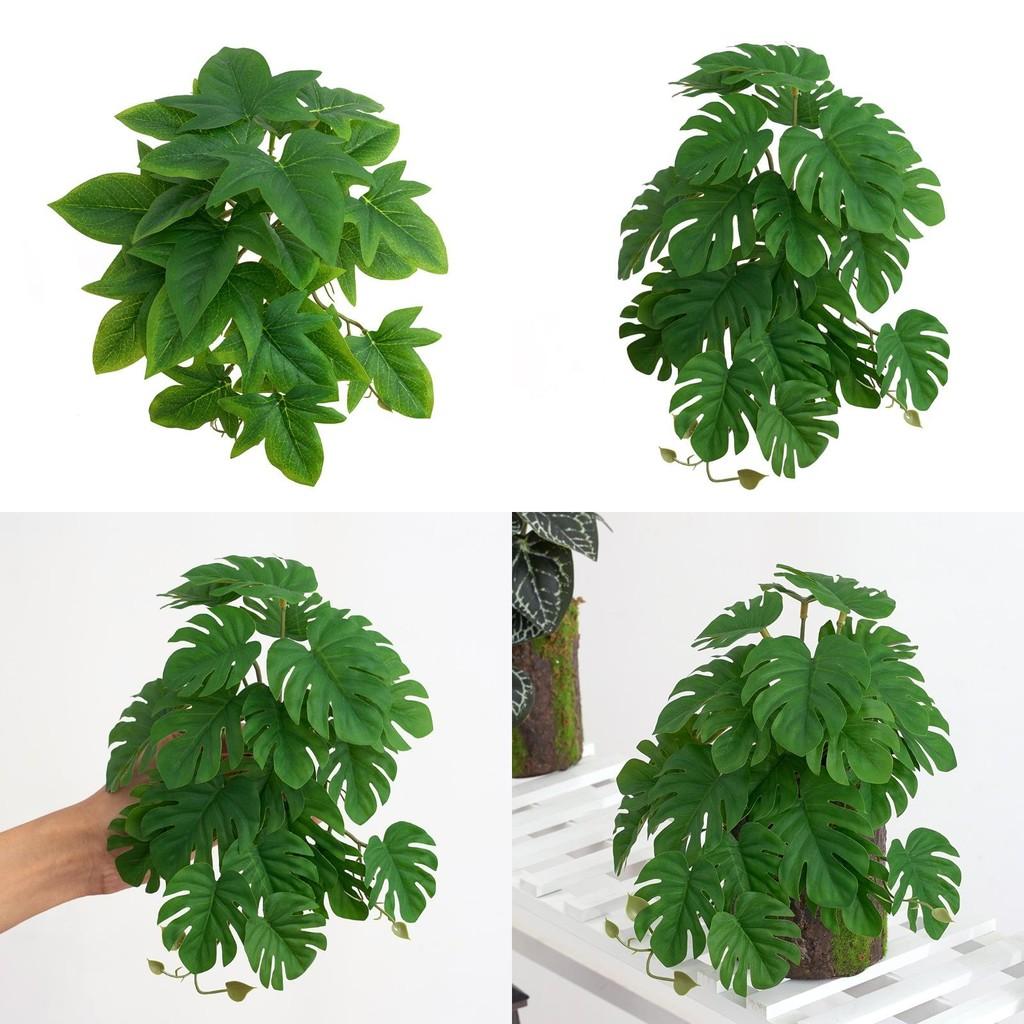 Artificial Monstera Deliciosa Green Plant For Home Decor And Photography Props