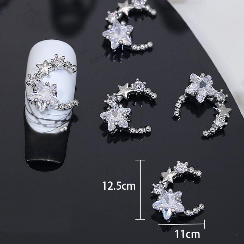 

Star And Moon Series Nail Art Zircon Nail Accessories Press-On Nails Decoration