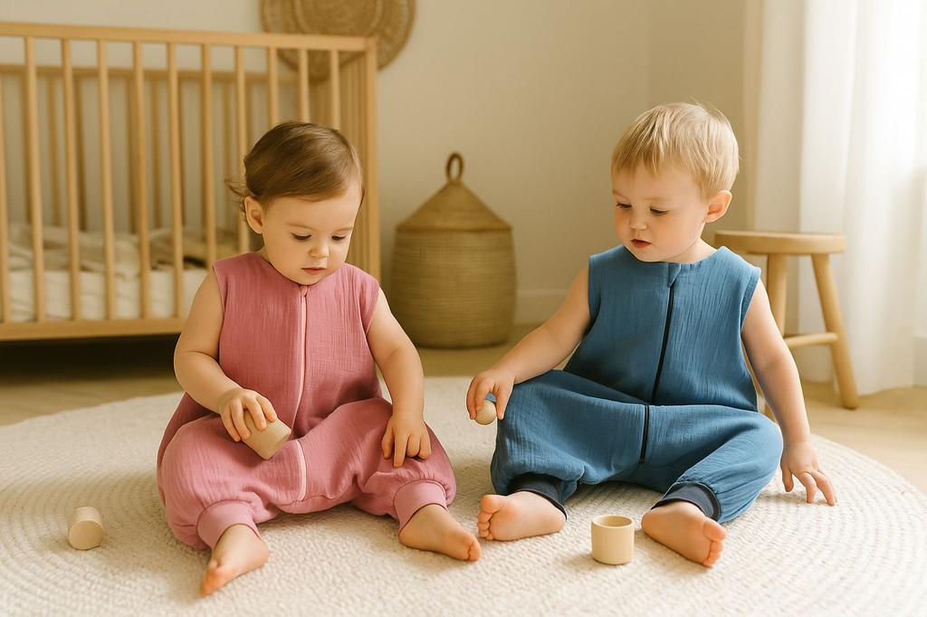 Muslin Sleeping Bag for Children with Legs L 9-24 Months Summer TOG 1.0 - Retro Pink
