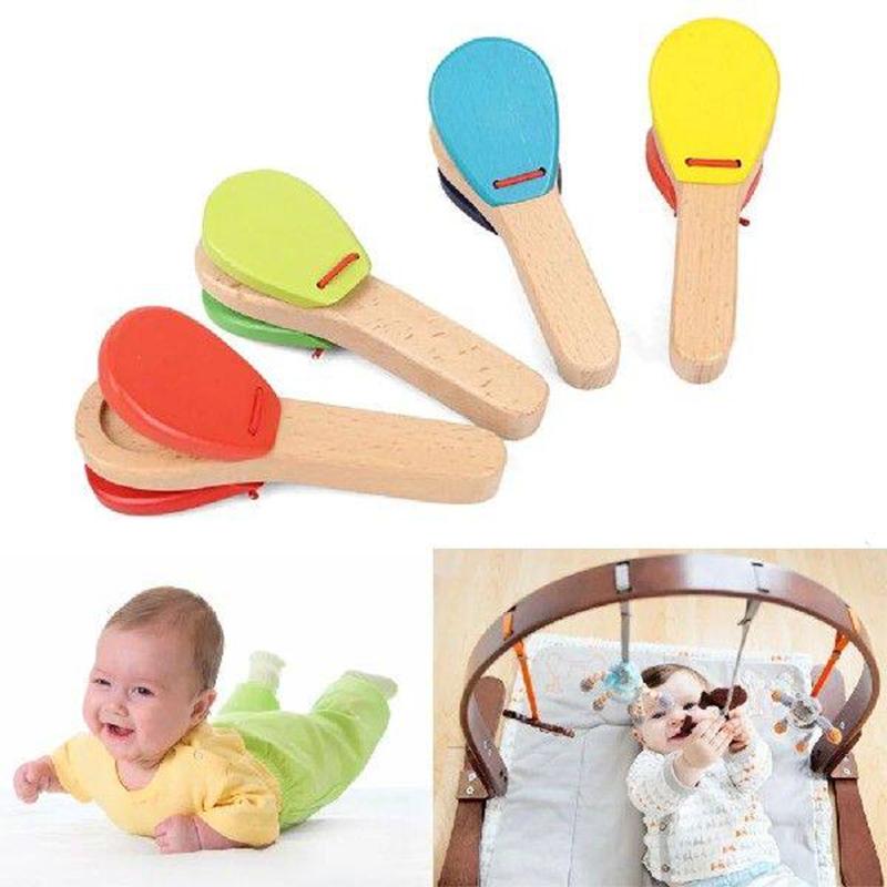 

1Pcs Orff Instruments Wooden Music Castanets Festival Party Entertainment Props Percussion Instrument A