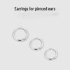 Korean Style Minimalist Hoop & Stud Earrings for Women - High-End Round Clip & Piercing Care
