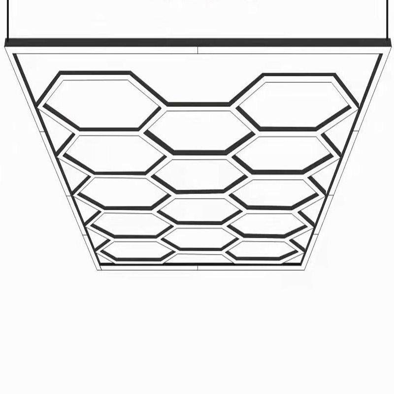 ZK20 110V-240 Honeycomb Hexagon Ceiling Lamp Car Lighting for Garage Hexagon Led Light for Auto Detailing Wash Beauty Station