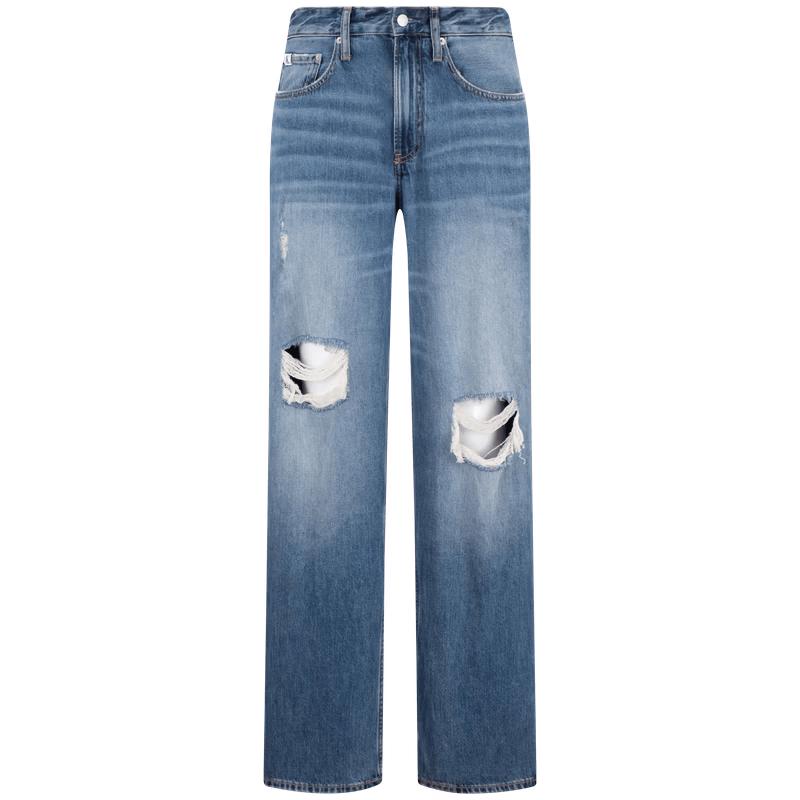 Calvin Klein Men's Tencel Blend Distressed Loose Jeans