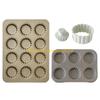 F26C Pastry Egg Tart Mold Muffin Bakeware Cupcake Pan Carbon Steel Gift