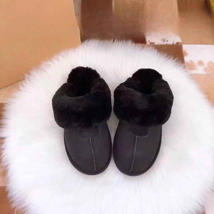 [Youshilai] Qiansongyi's Same Mao Mao Slippers for Women's Outer Wear Baotou 2025 Autumn and Winter New Thermal Cotton Slippers