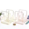 A Pair Iron Love Shaped Book Stand Study Accessories Book Storage Rack Holder Bookends For Office Home School Organizer Supplies