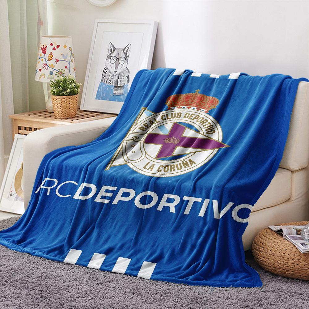 Deportivo de La Coruña Flanelldecke mit Aufdruck, Hohe Qualität, Bequem für alle Jahreszeiten, Heimdekoration, Wärme und Komfort