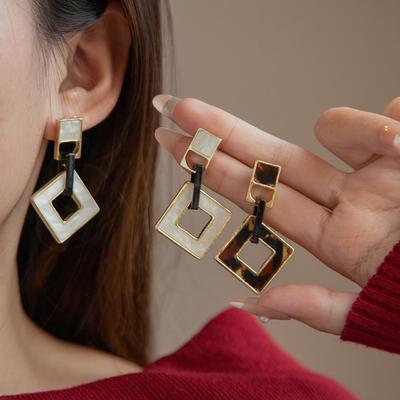 Leopard Print Personalized Design Fashion Exquisite High Temperament Women'S Earrings