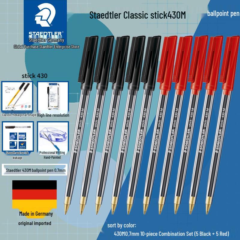 German Warrior Armor Ballpoint Pen - Classic Stick 430, 0.5/0.7mm, Red/Blue/Black Ink
