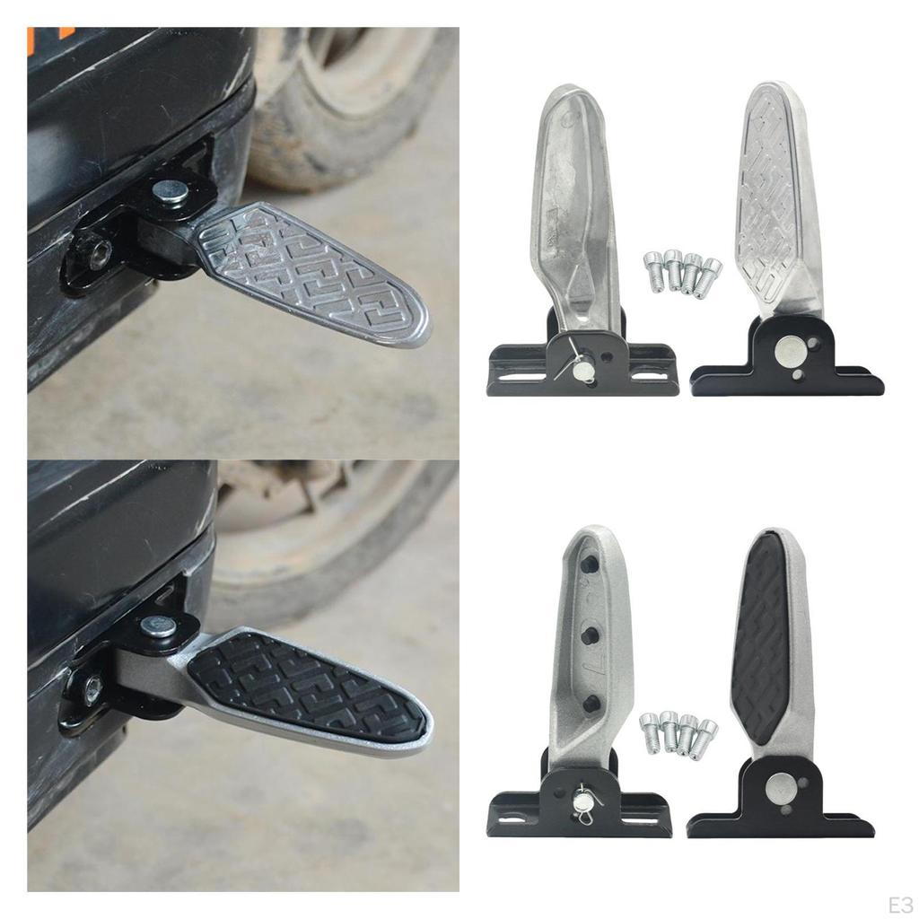 2 Pack Folding Bike Rear Pedal Foot Pegs Easy Installation Replacement