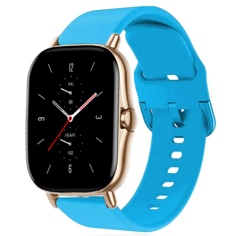 Sport strap For Amazfit GTS-GTR-4-3-2-2e-Mini-Pro-stratos 2 3 Watchband Silicone Bracelet Correa Amazfit bip-U-S-3-pro 20mm 22mm