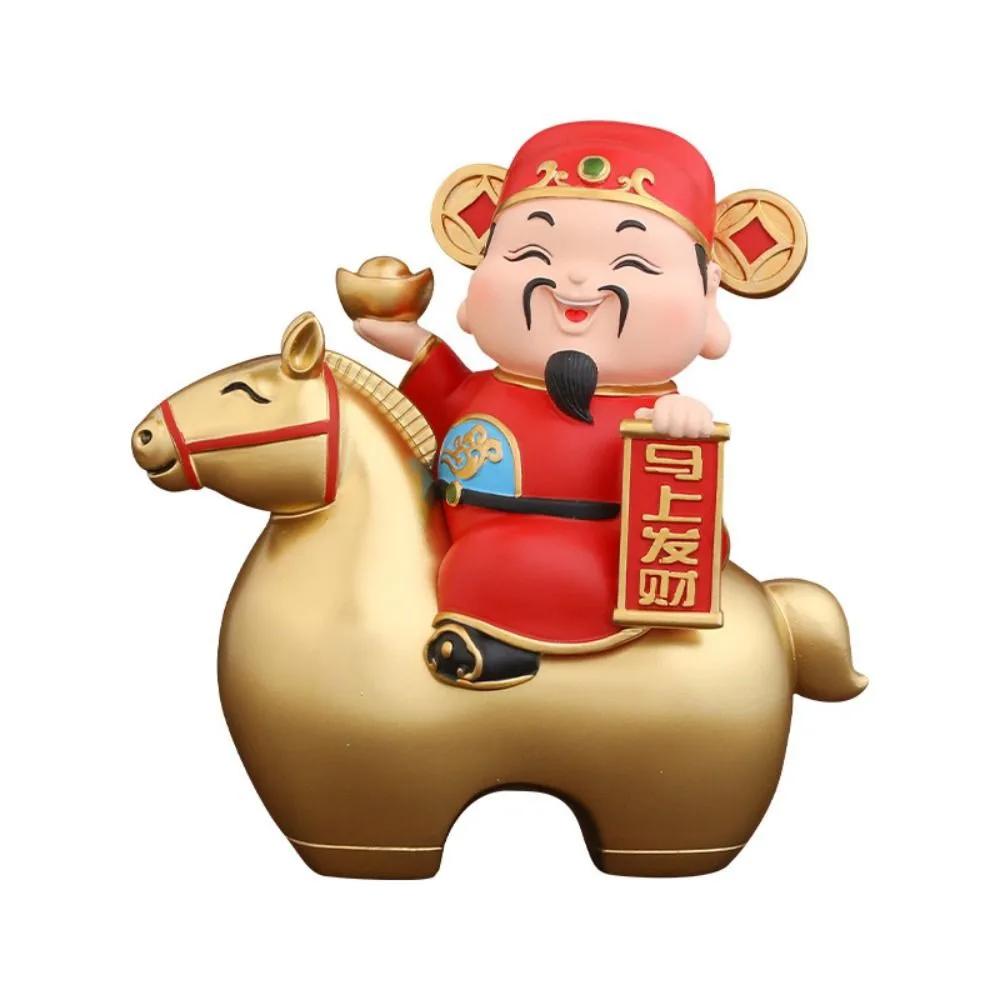 New Chinese Style Horse Figurines Decorative Ornament Lucky Treasure God of Wealth Wealth Symbol Horse Year Design