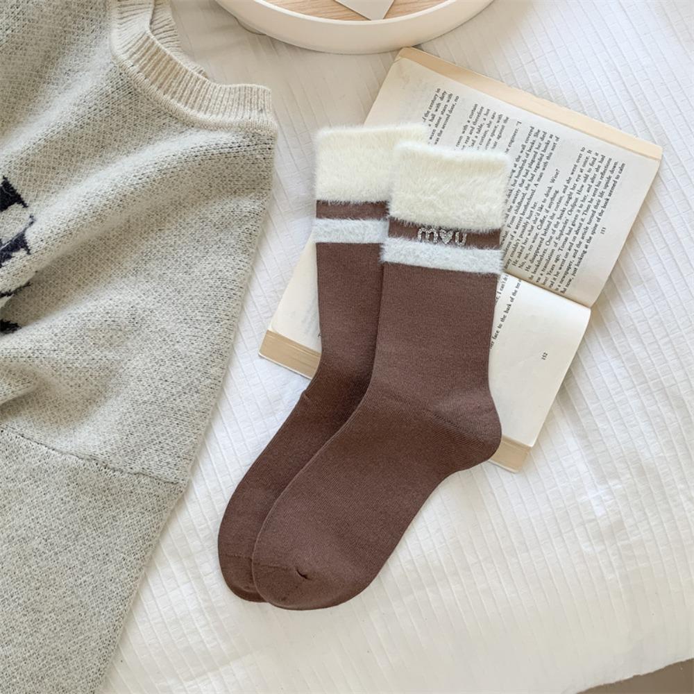

Keep Warm Mid-Tube Socks Middle Tube Winter Socks New Women Socks кавовий