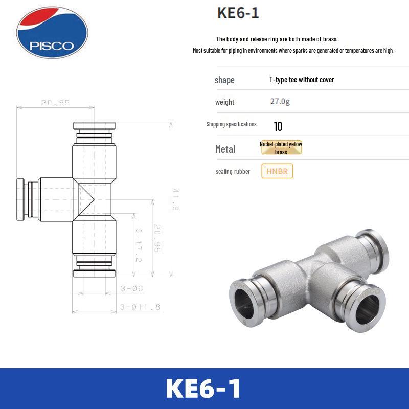 PISCO Japan Quick Couplings KC4/KOC6/KL6/KB6/KH6/KE6 Series Fittings